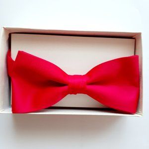 New Red Satin Men Bow Tie